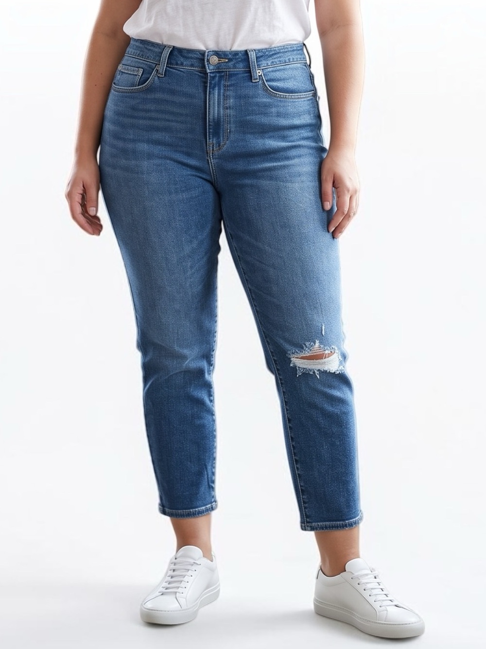 PAIGE Hoxton Ankle High Rise Skinny Jeans Bessie Destructed Sz 31 Distressed